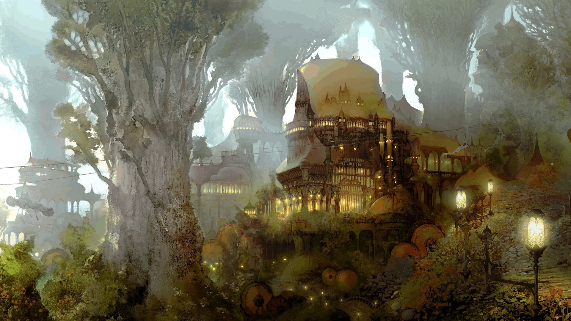 Final Fantasy XIV A Realm Reborn Cityscape HD Wallpaper