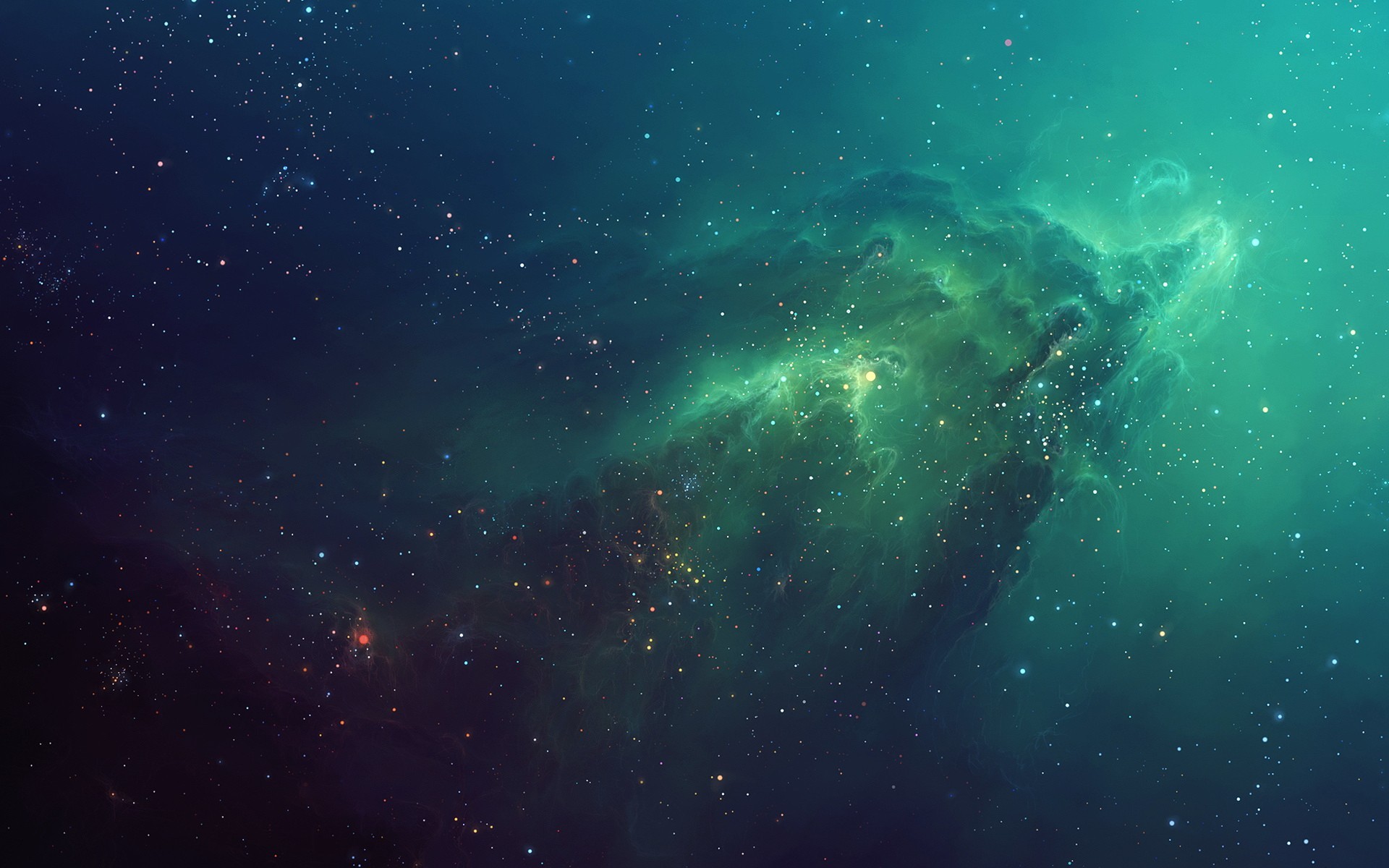 Space nebula with stars and cosmic dust HD Wallpaper