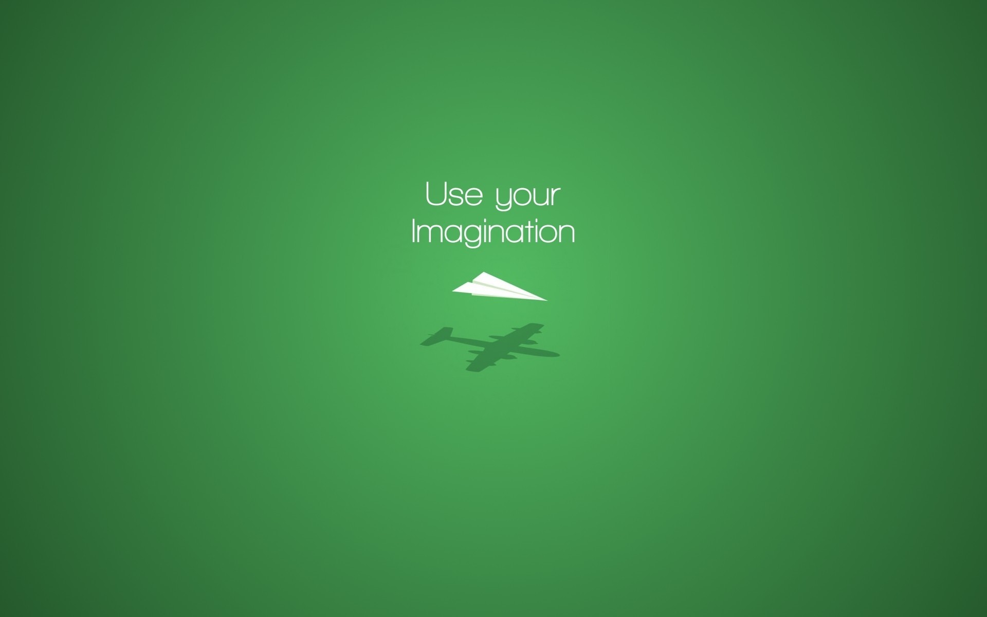 Paper airplane casting a shadow of a real airplane HD Wallpaper