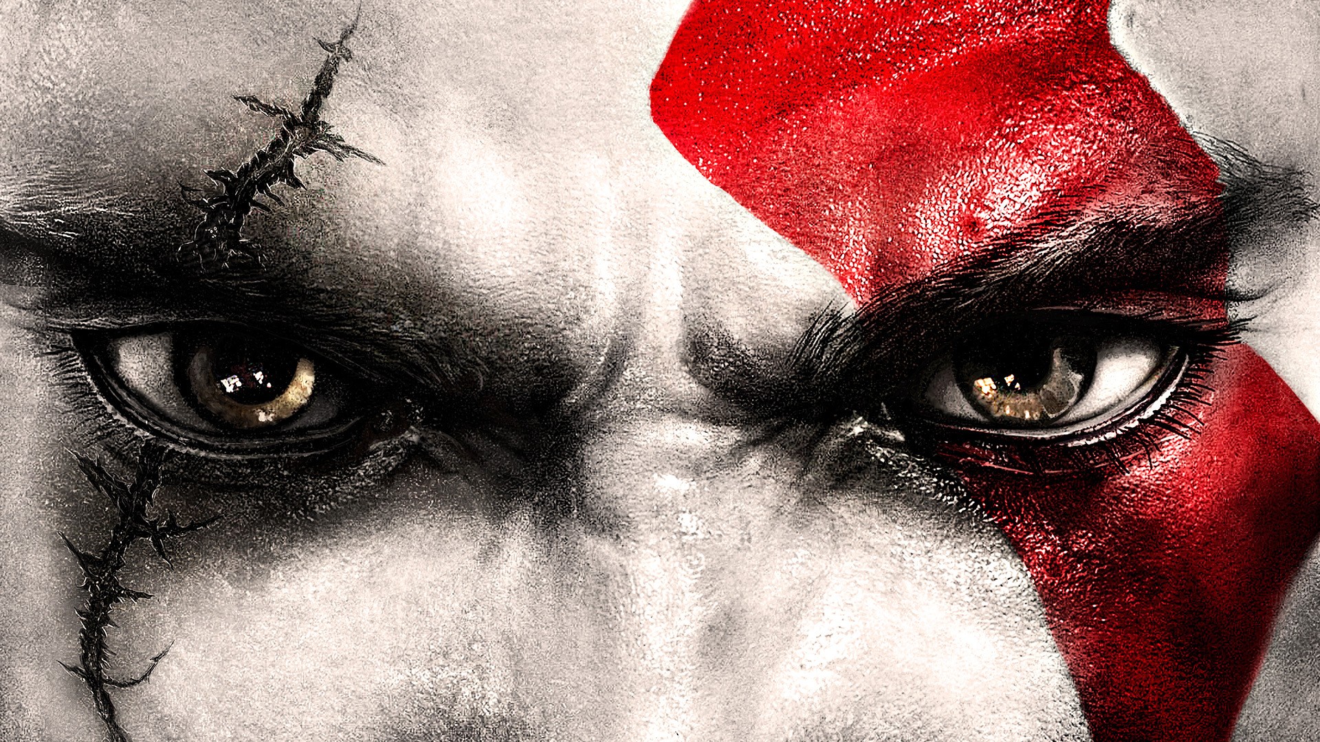 God of War Kratos Close-up HD Wallpaper