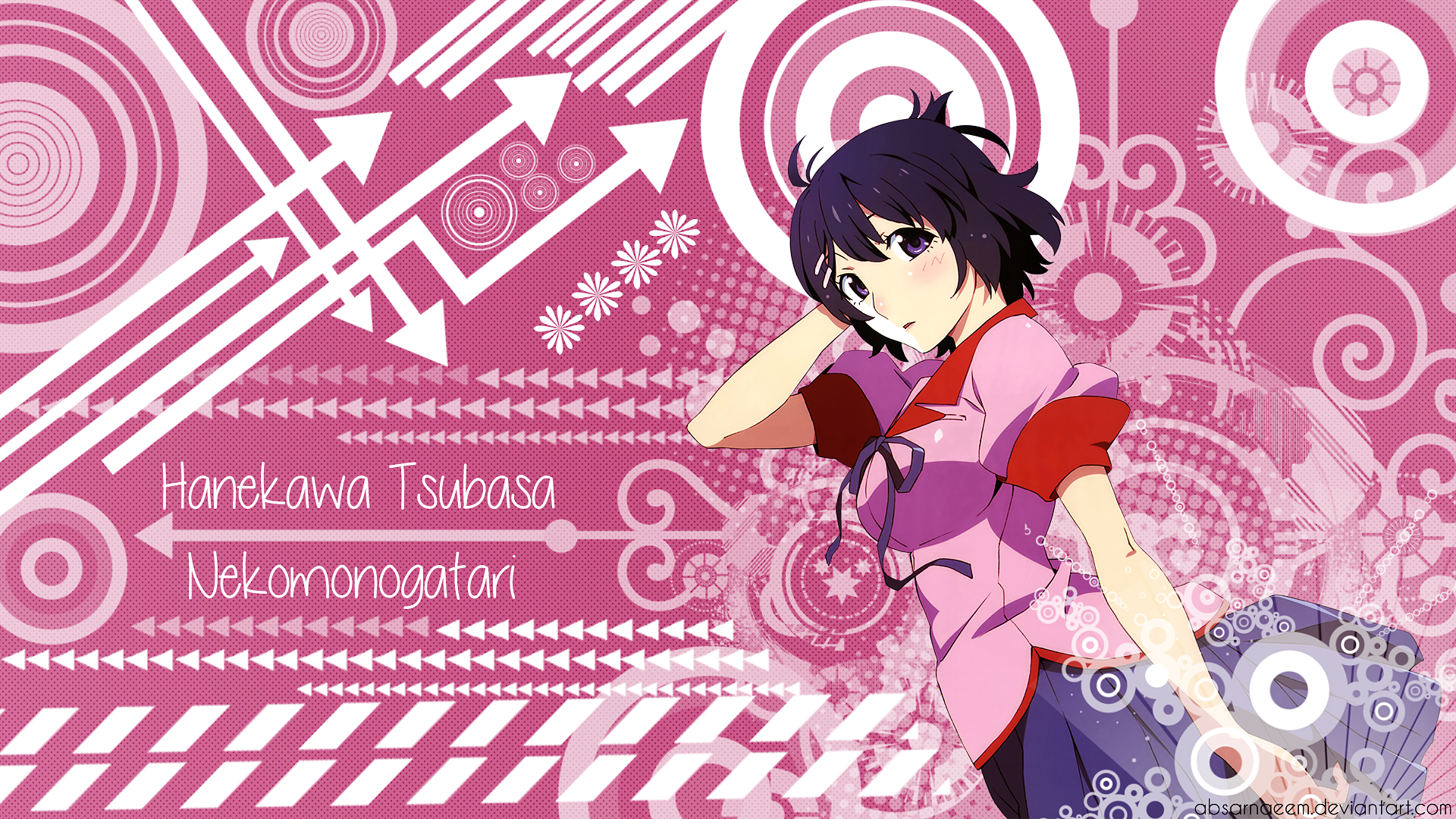 Hanekawa Tsubasa from Nekomonogatari HD Wallpaper