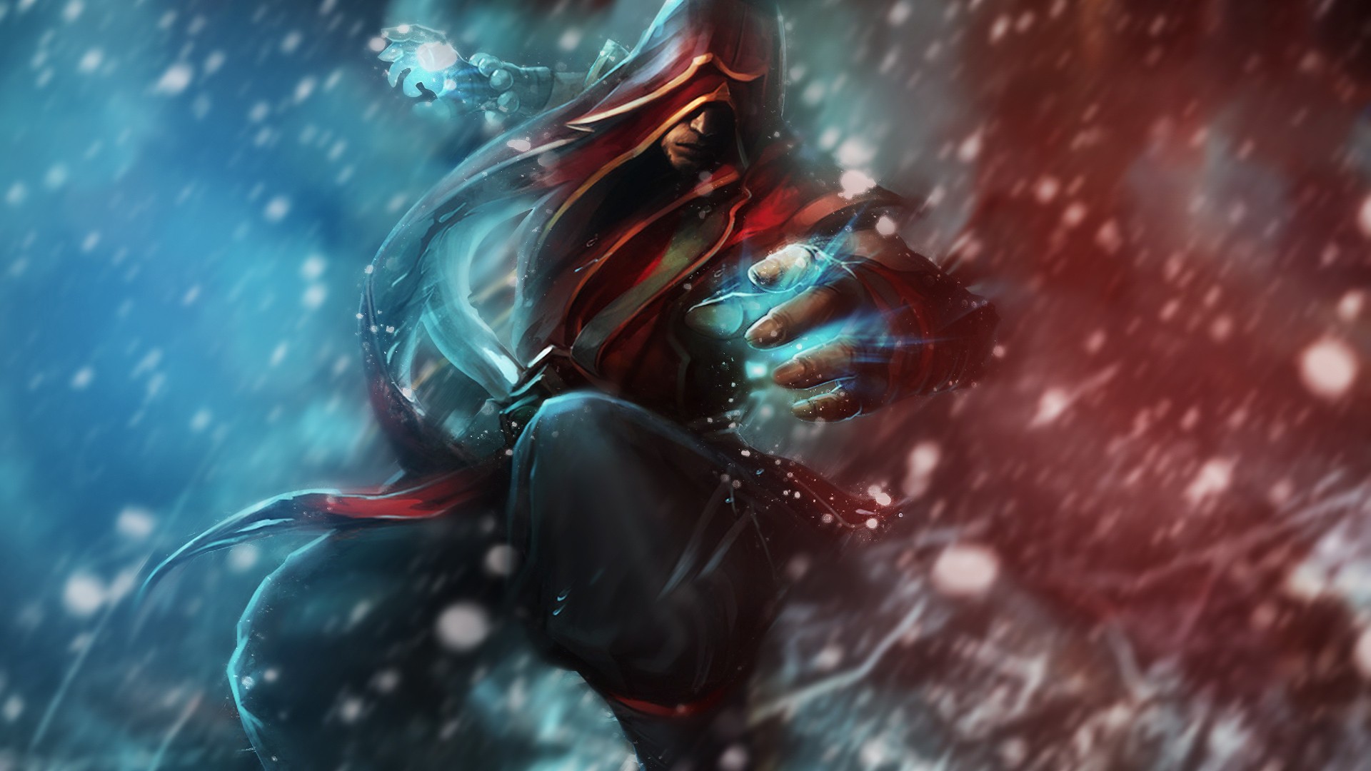 Lee Sin from League of Legends casting spells HD Wallpaper