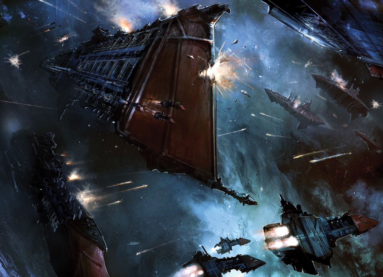 Warhammer 40,000 Space Fleet Battle HD Wallpaper