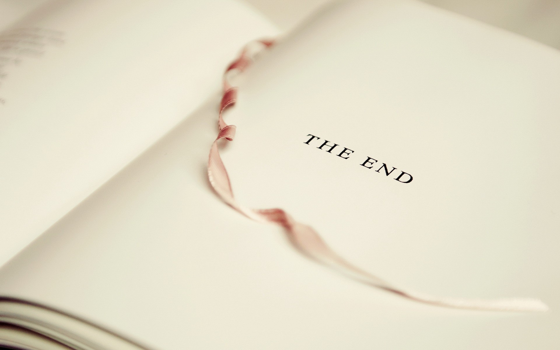 The End of a Book with a Ribbon HD Wallpaper