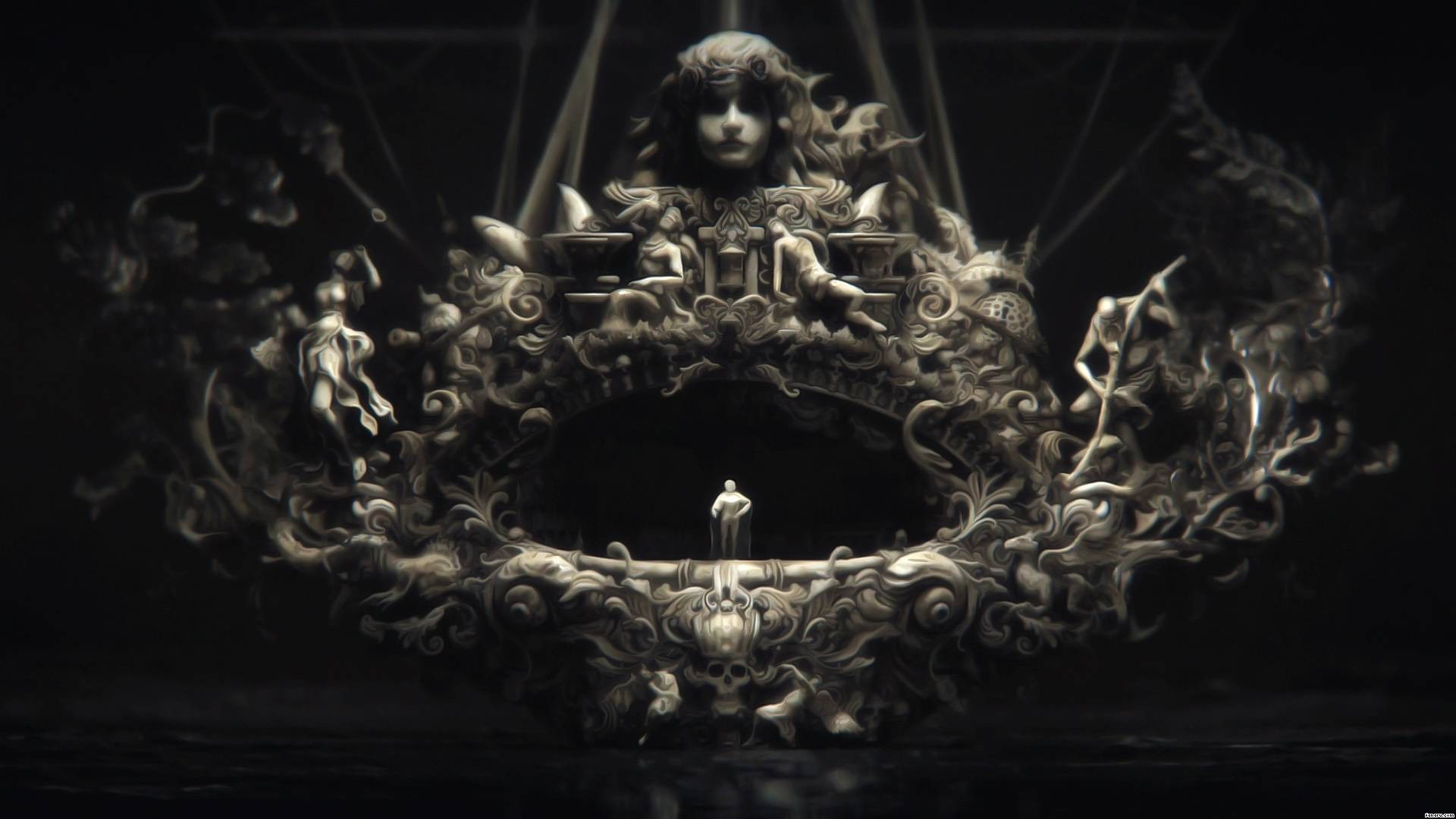 Black Sails ornate frame with figures HD Wallpaper