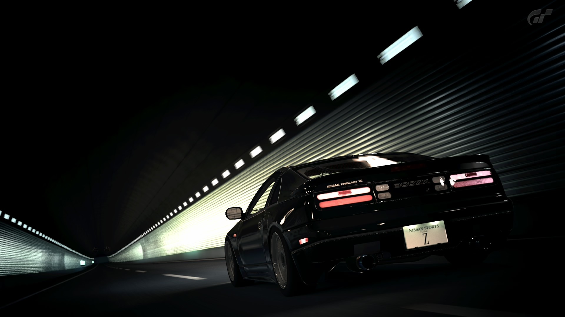 Nissan 300ZX in a tunnel, Gran Turismo 5 HD Wallpaper