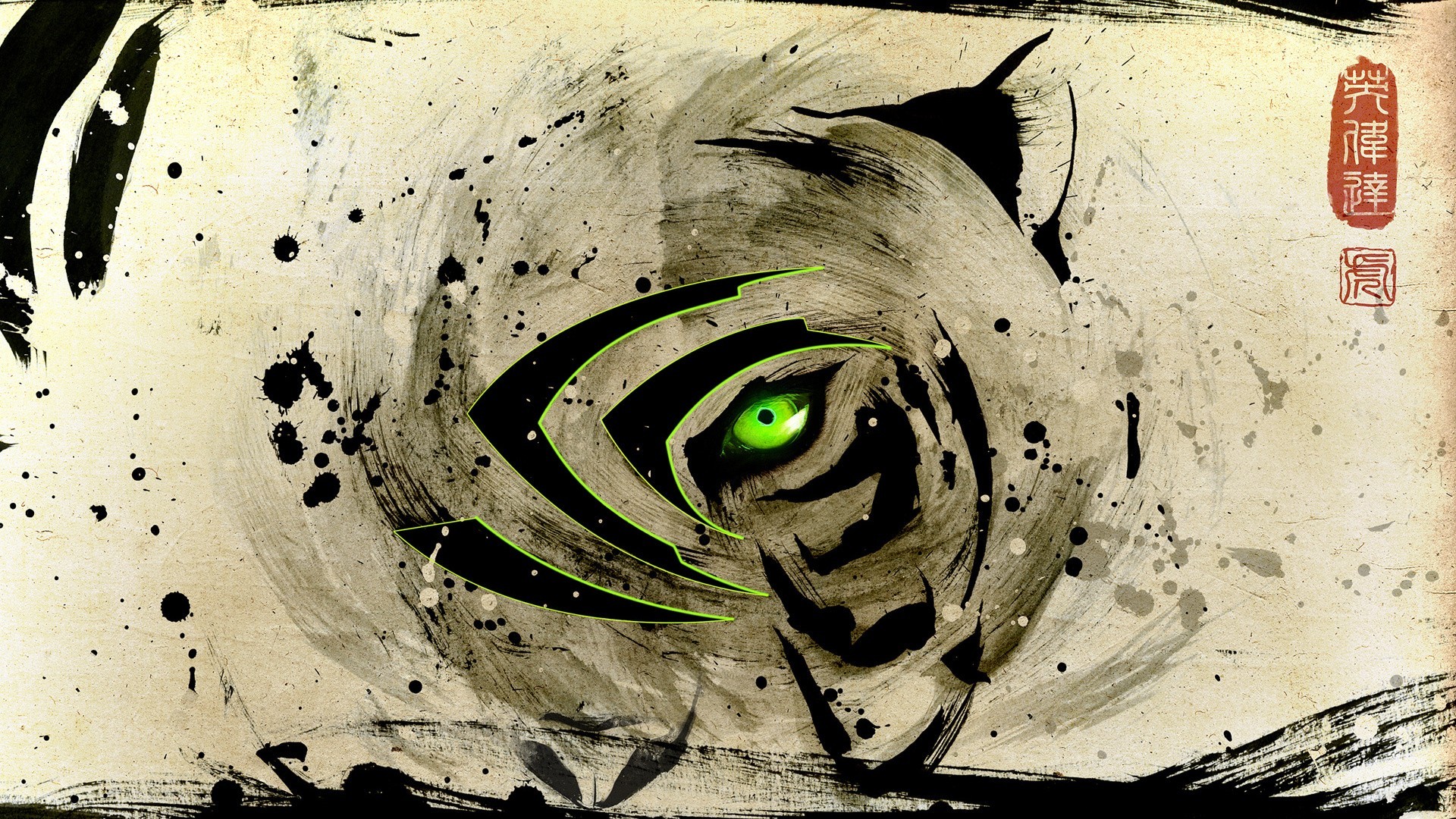 Nvidia Tiger Eye Abstract Art HD Wallpaper