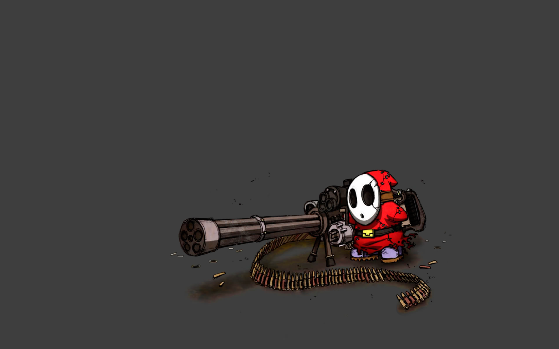 Shy Guy with a Minigun HD Wallpaper