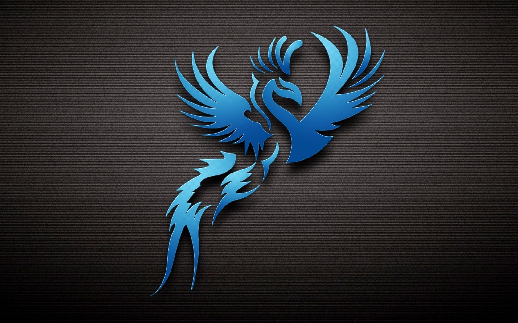 Blue phoenix logo on a textured background HD Wallpaper