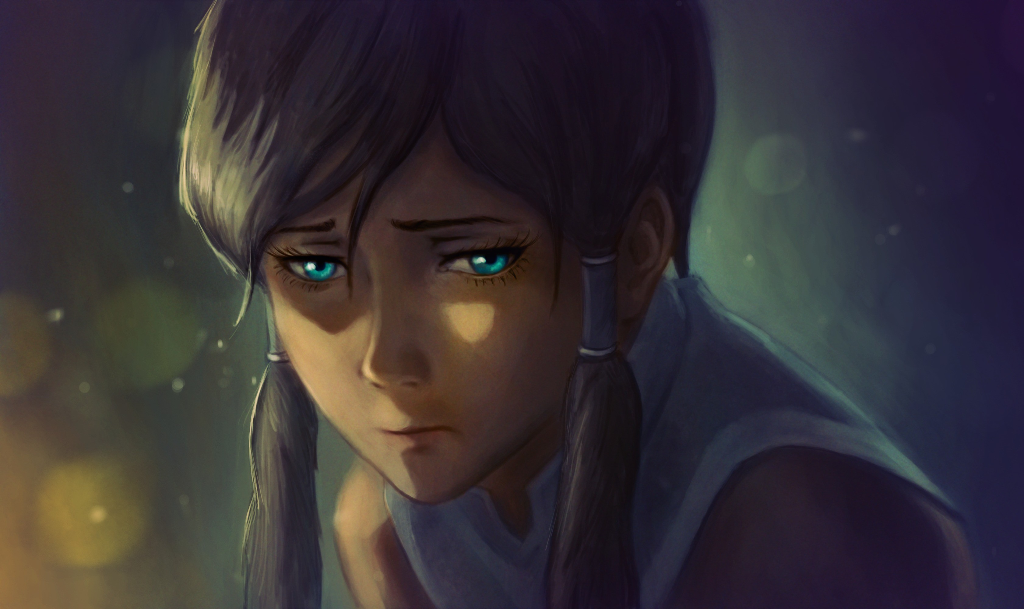 The Legend of Korra: Korra looking down sadly HD Wallpaper