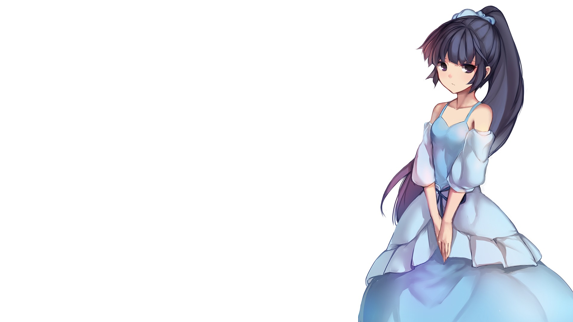 Akatsuki from Log Horizon in a blue dress HD Wallpaper