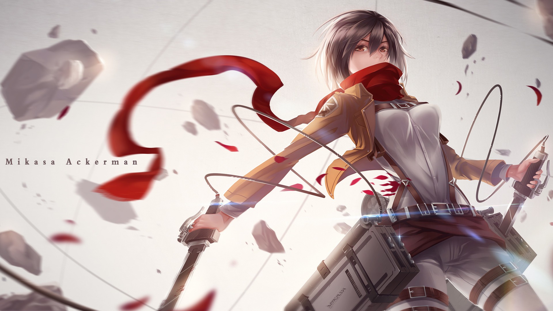 Mikasa Ackerman from Shingeki no Kyojin HD Wallpaper