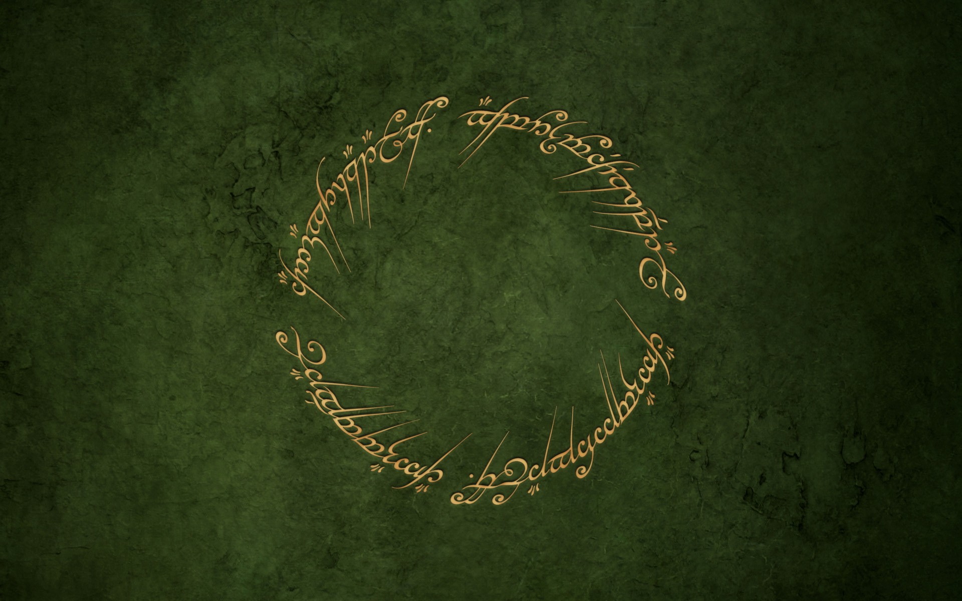 The Lord of the Rings inscription on a green background HD Wallpaper
