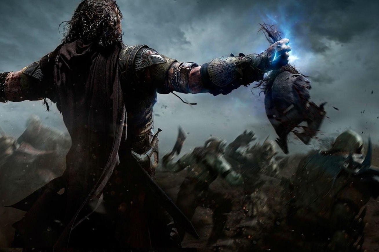 Talion fighting Orcs in Middle-earth: Shadow of Mordor HD Wallpaper