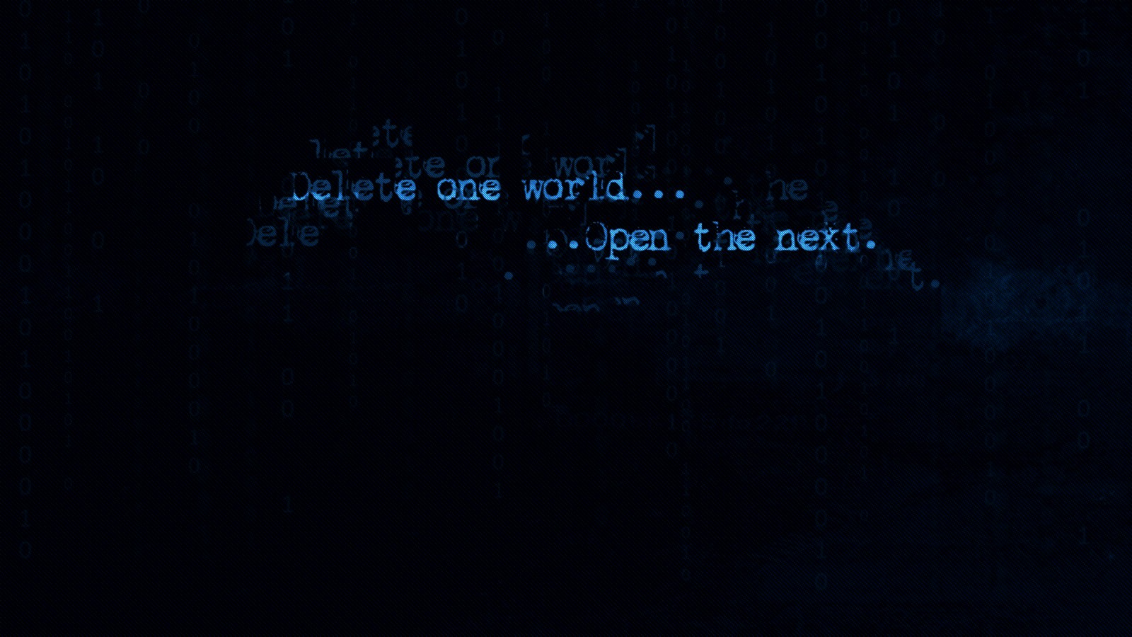 Delete one world, open the next text HD Wallpaper