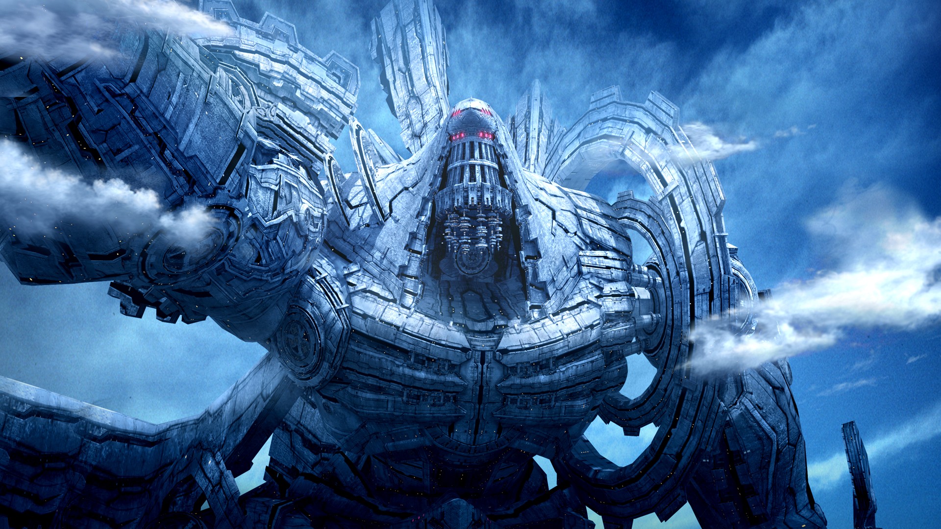 Xenoblade Chronicles Mech in the Clouds HD Wallpaper