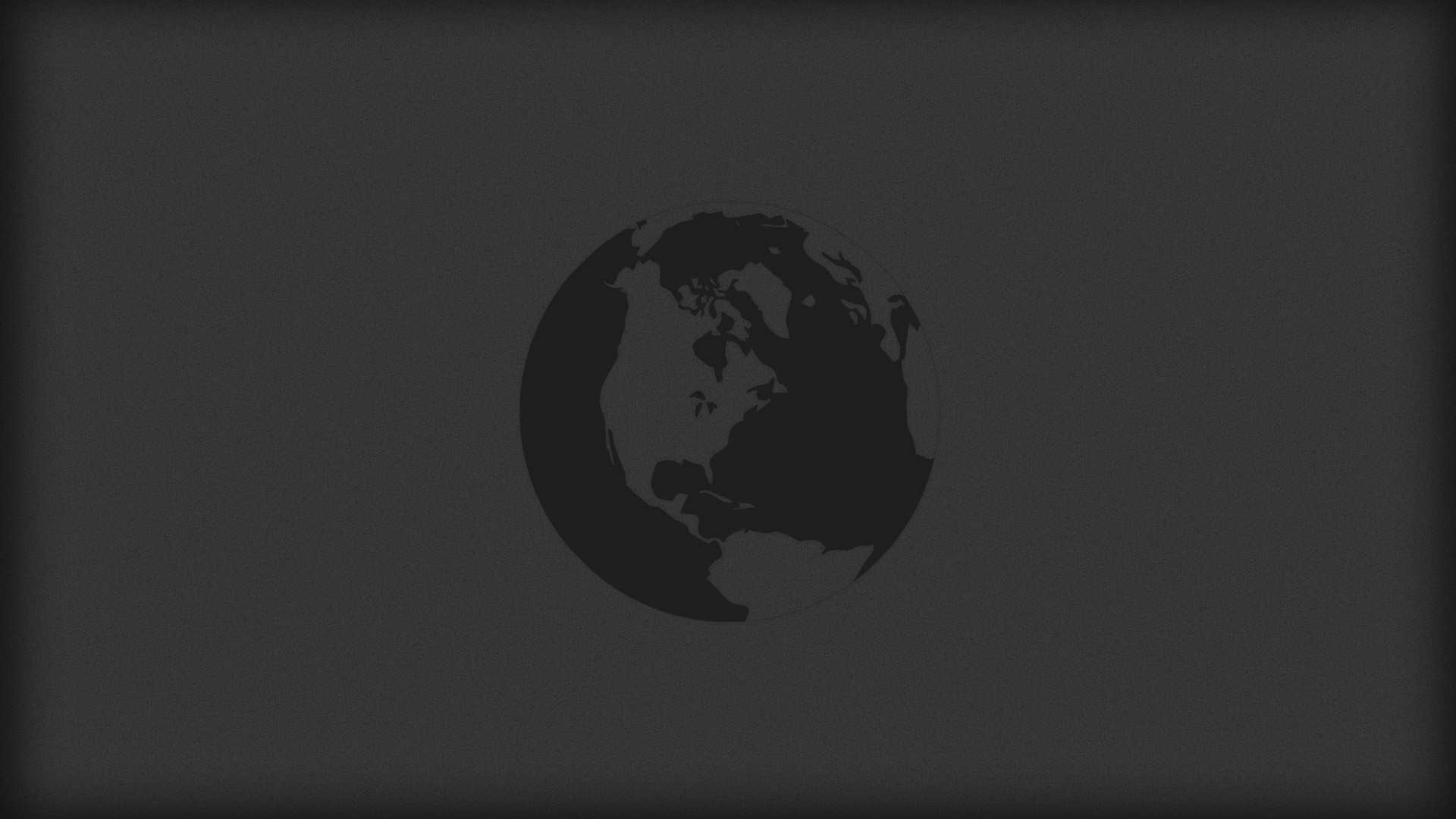 Minimalist globe showing North America on a dark background HD Wallpaper