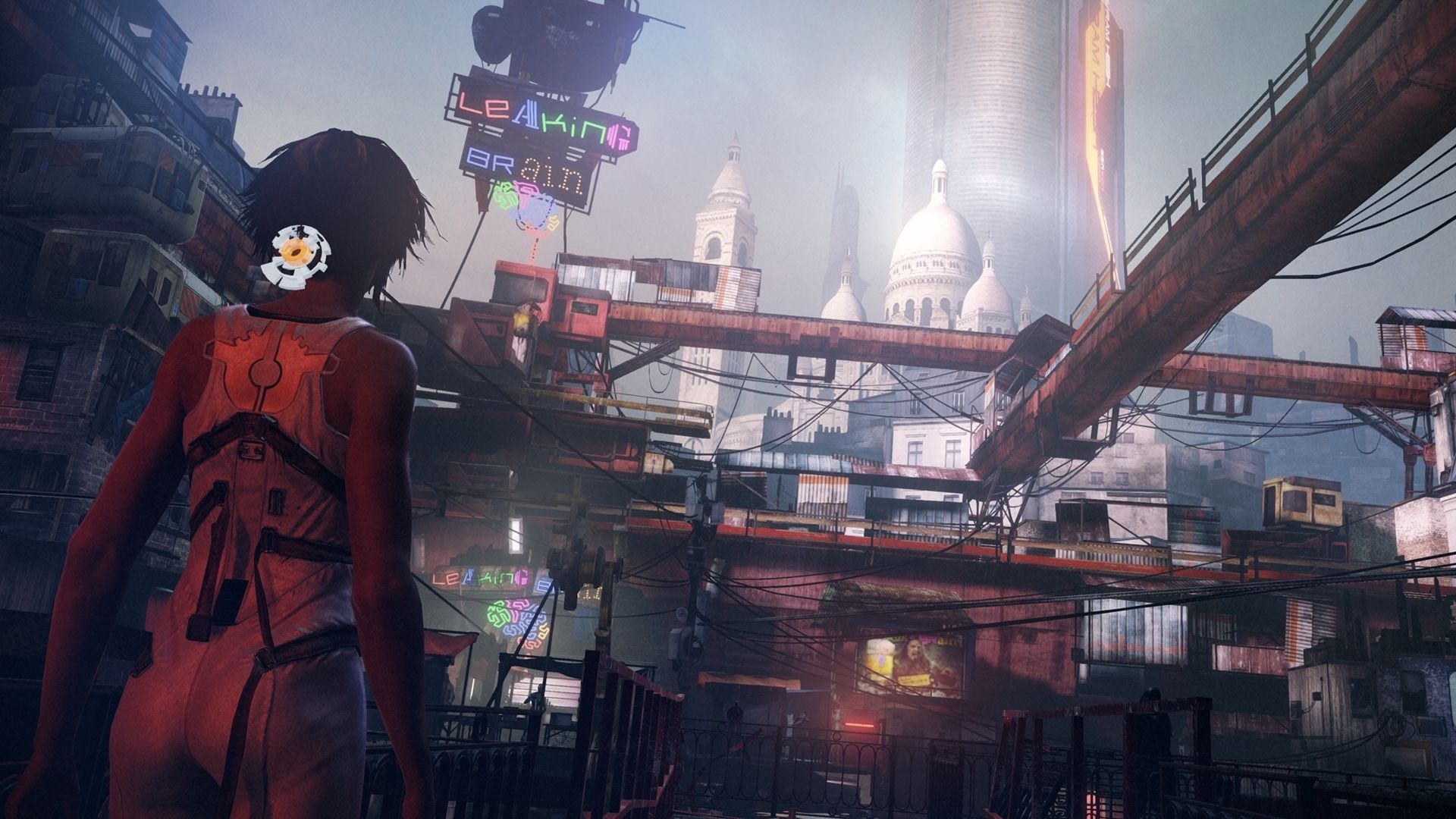 Remember Me cyberpunk city with neon signs HD Wallpaper