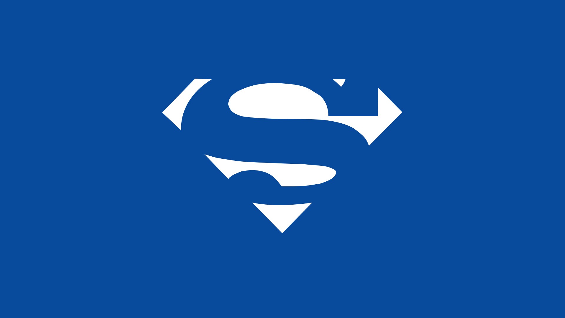 Superman logo on a blue background HD Wallpaper