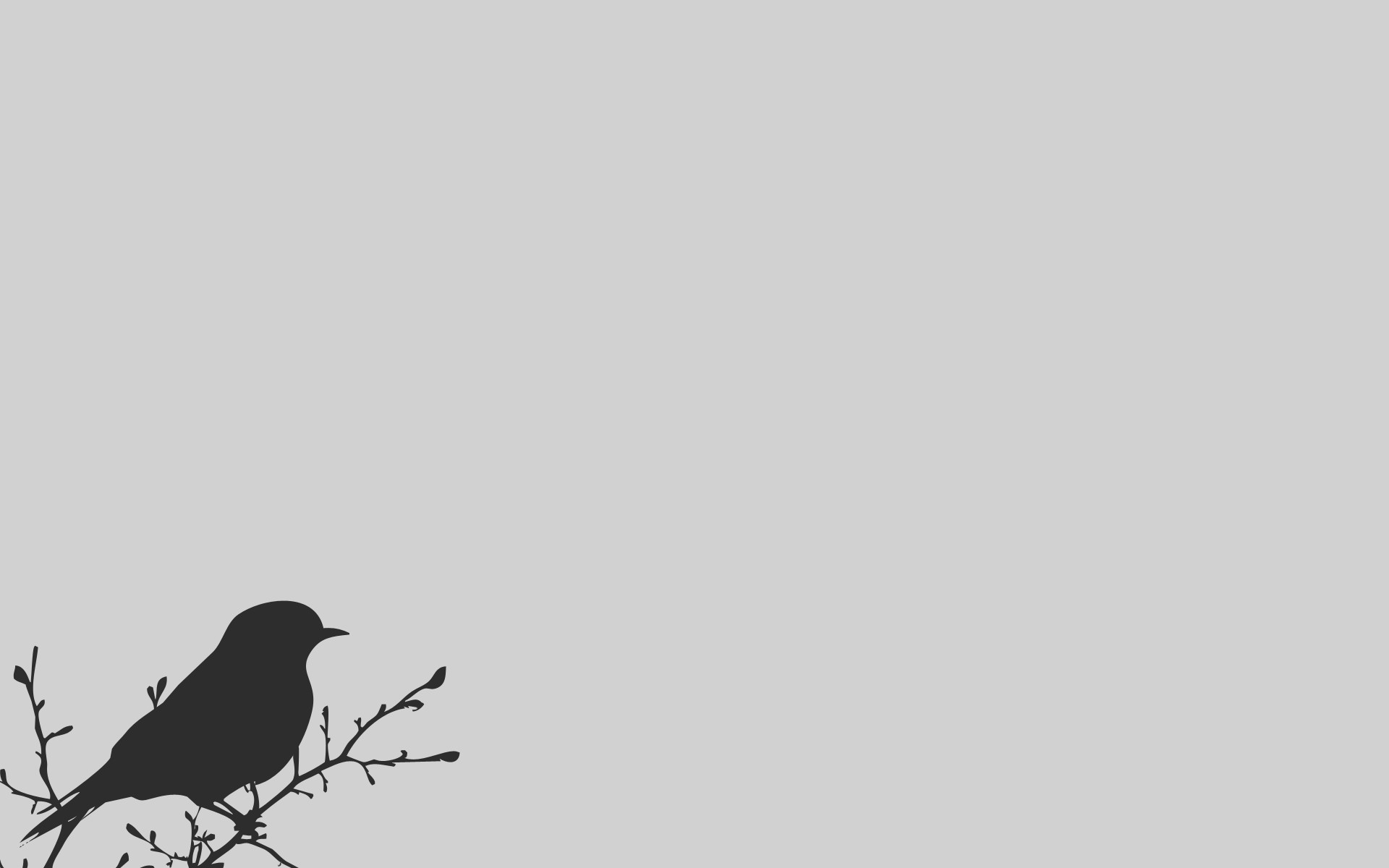 Silhouette of a bird on a branch HD Wallpaper