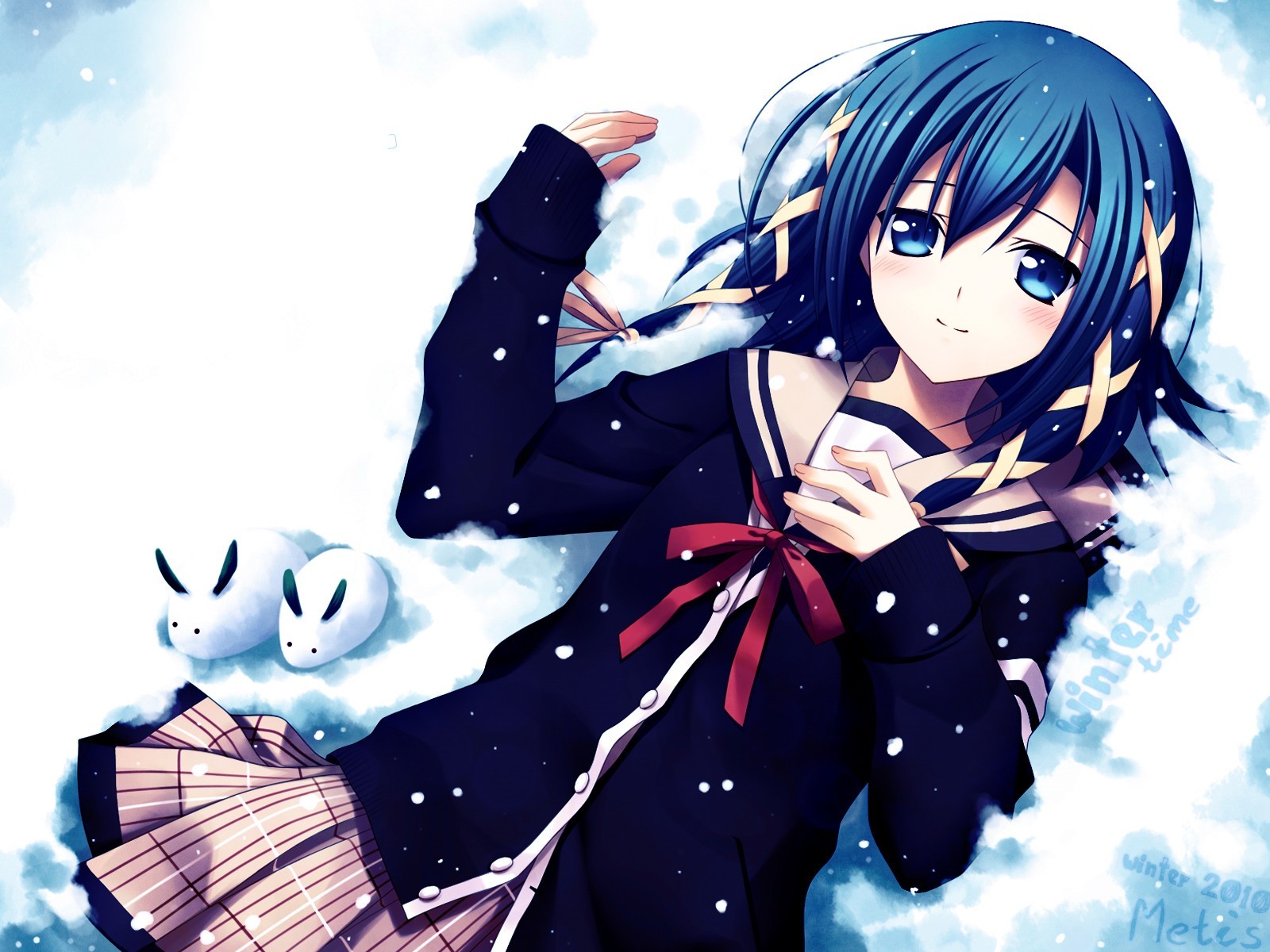 Goutokuji Akira in the Snow HD Wallpaper