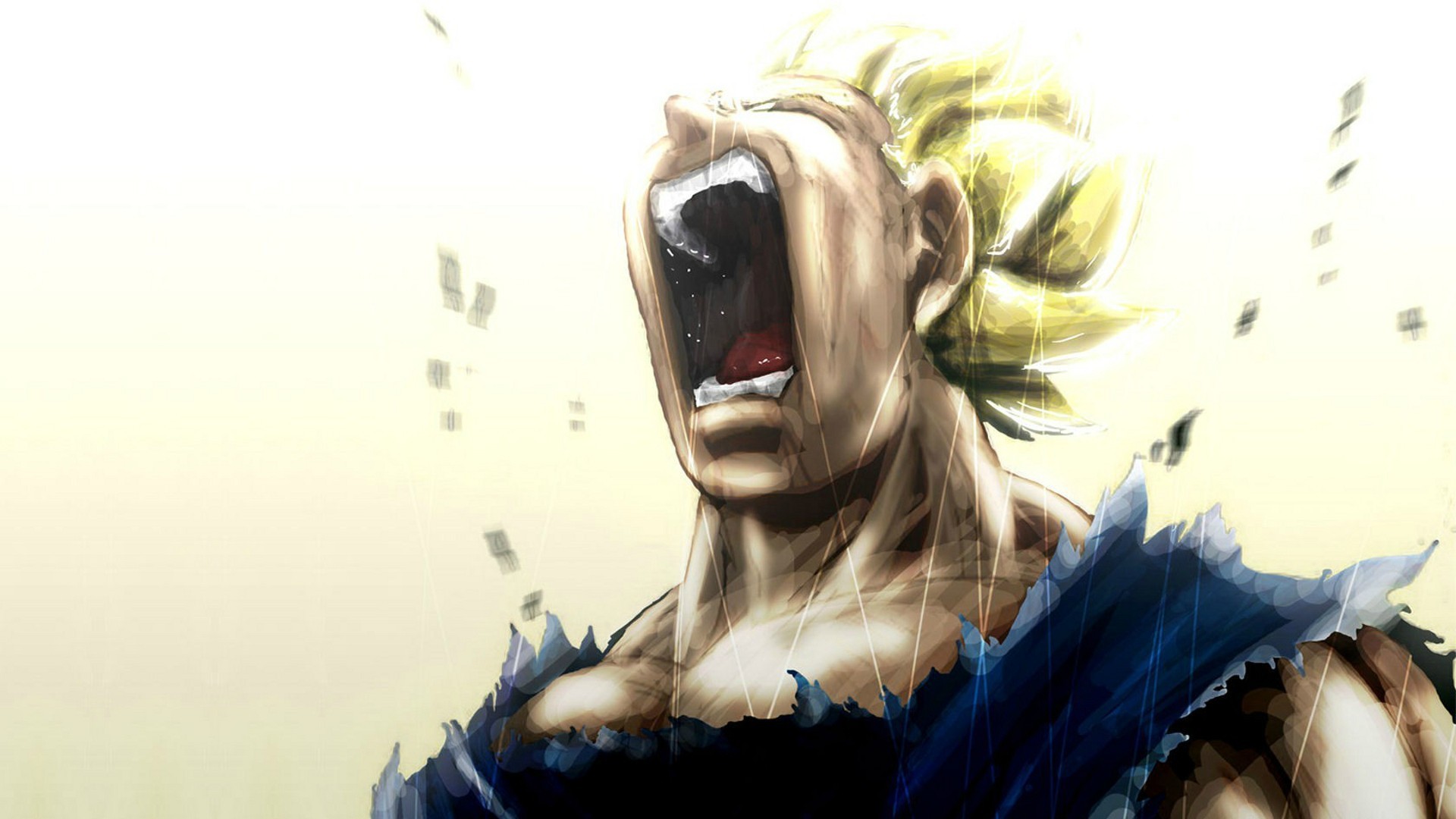 Goku screaming in Dragon Ball Z HD Wallpaper