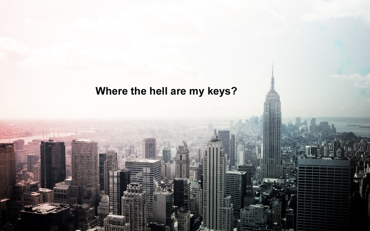New York Cityscape with Empire State Building and text HD Wallpaper