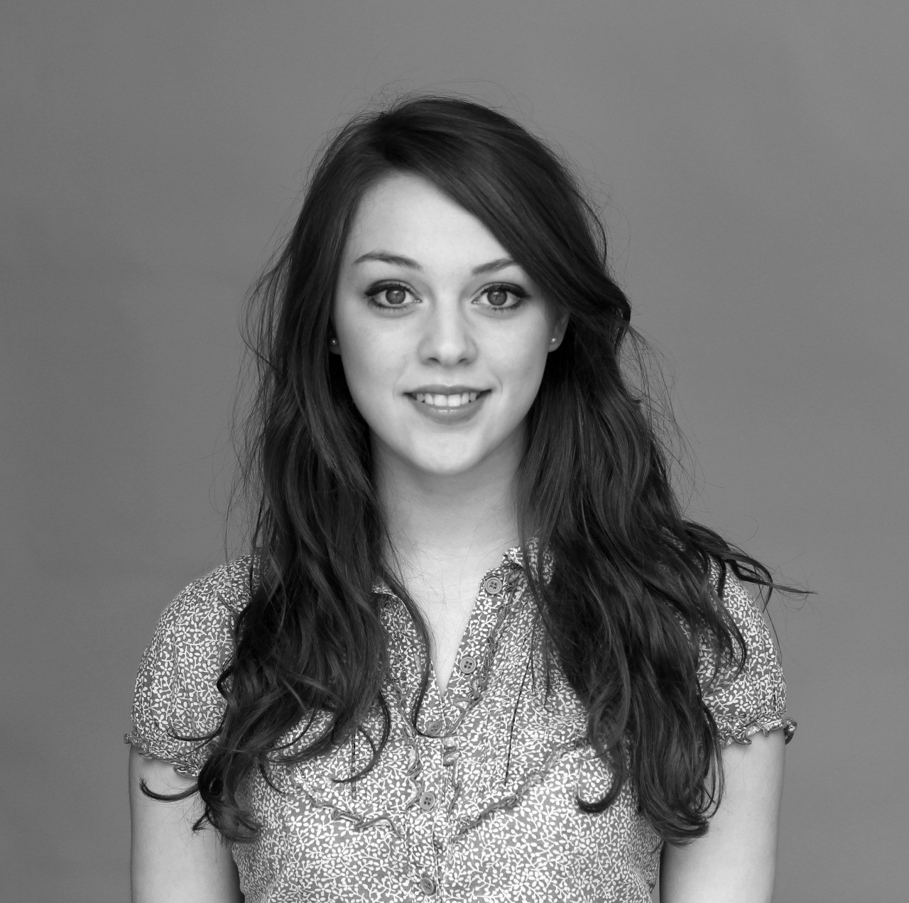 Imogen Dyer smiling with long hair HD Wallpaper