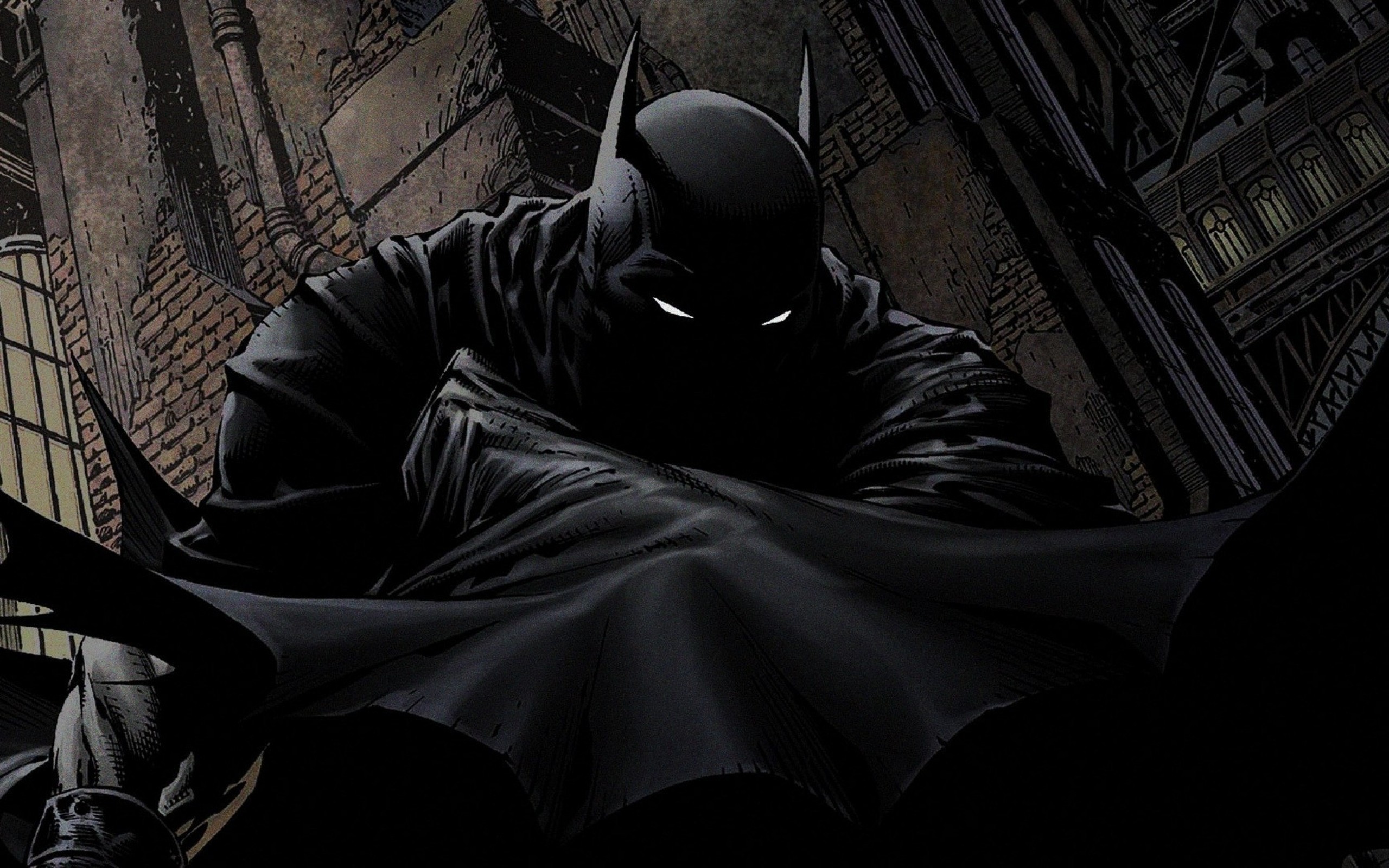 Batman in a dark alleyway HD Wallpaper