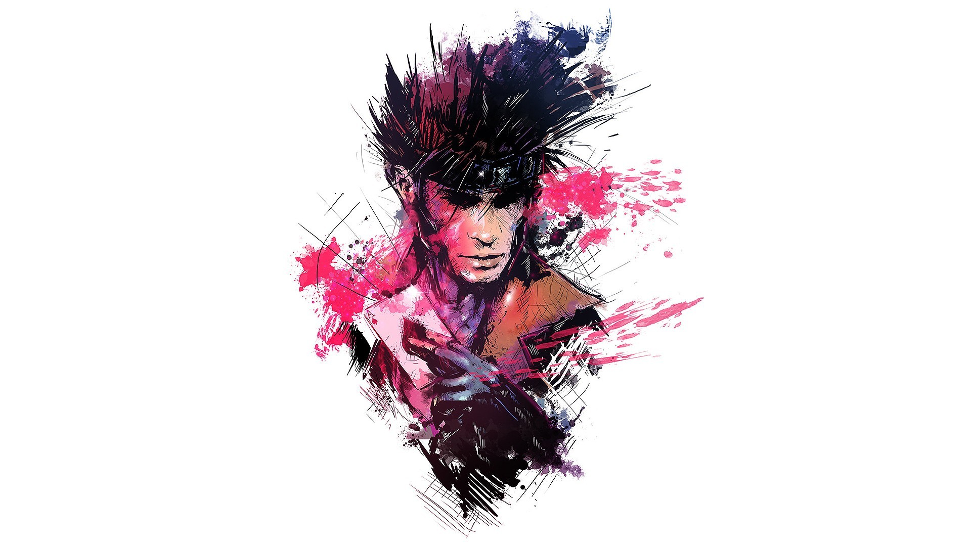 Gambit from X-Men in abstract art style HD Wallpaper