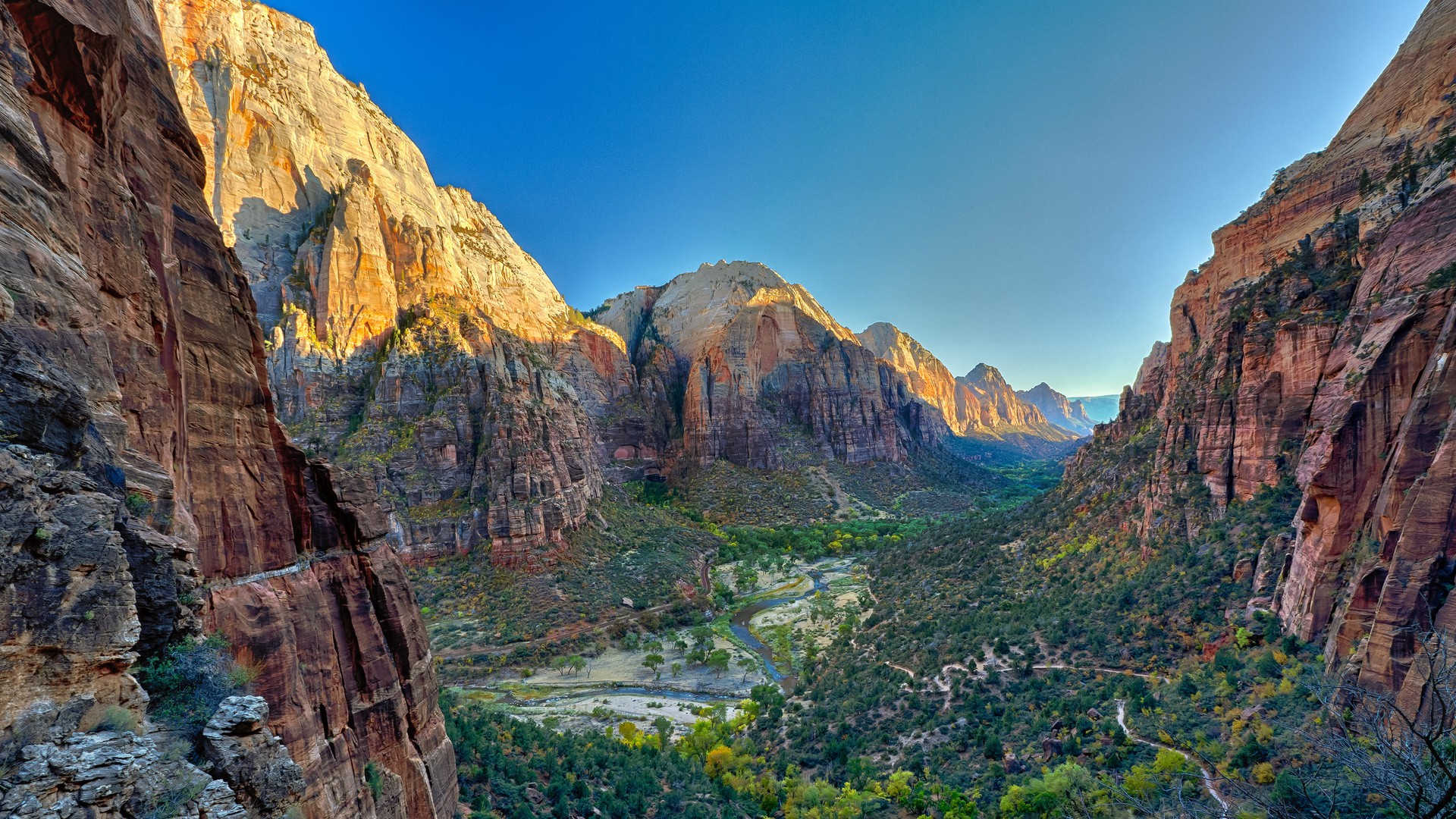 Zion National Park Mountains and Valley HD Wallpaper