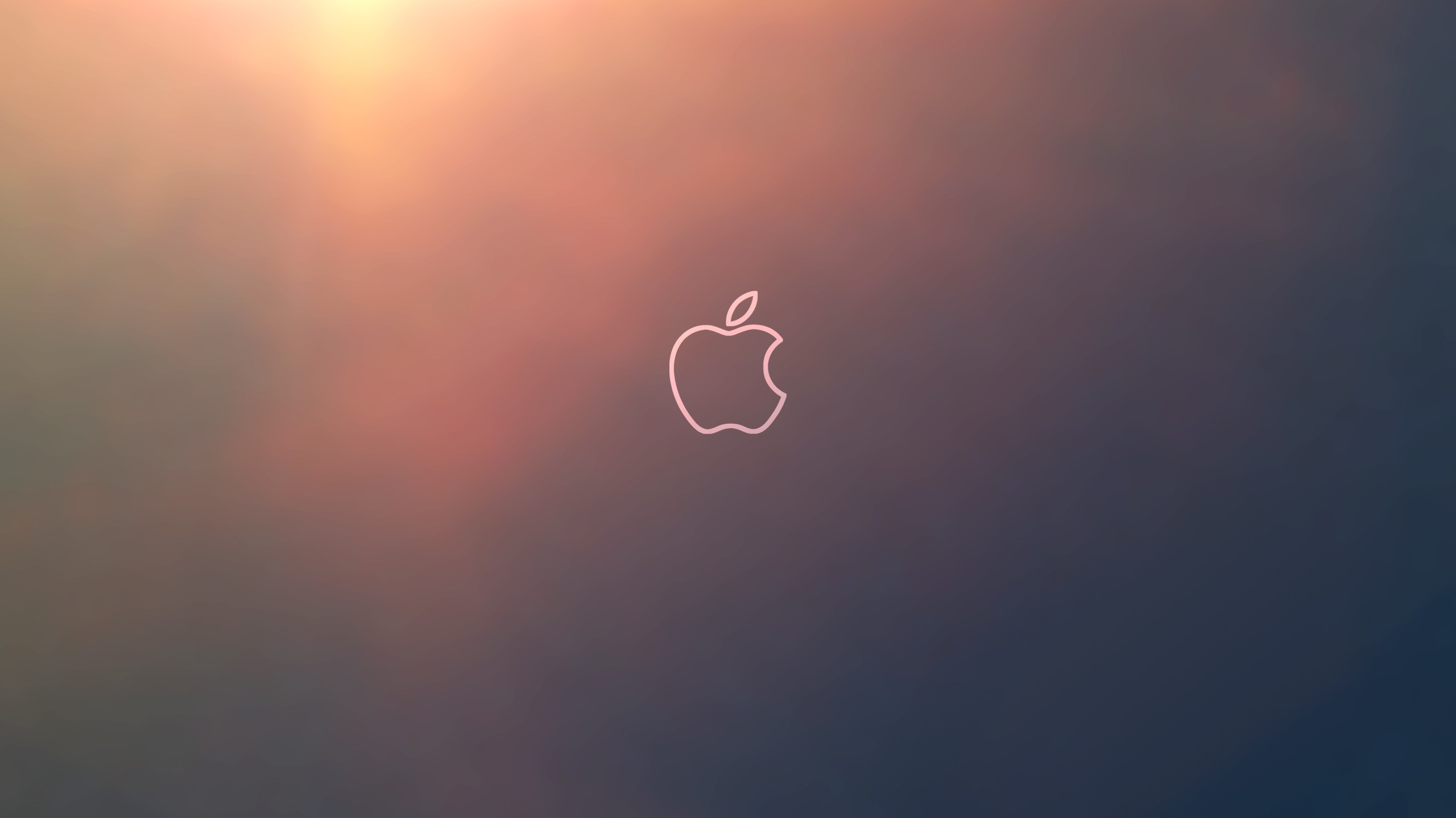 Apple logo on a gradient background HD Wallpaper