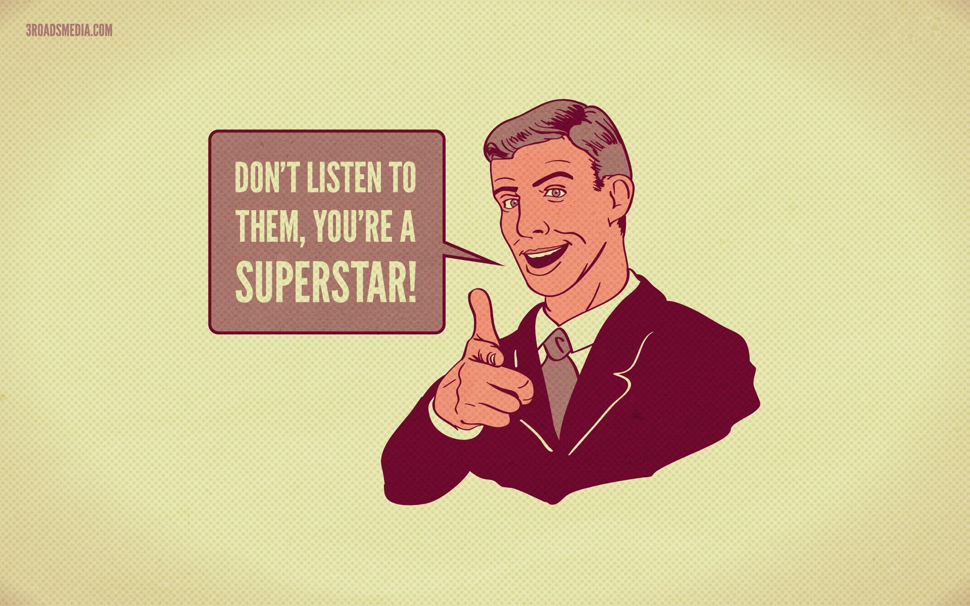 Man in Suit Says "You're A Superstar!" HD Wallpaper