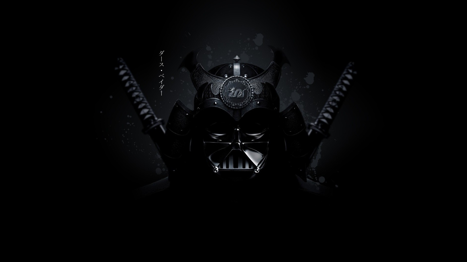 Darth Vader Samurai Helmet with Swords HD Wallpaper