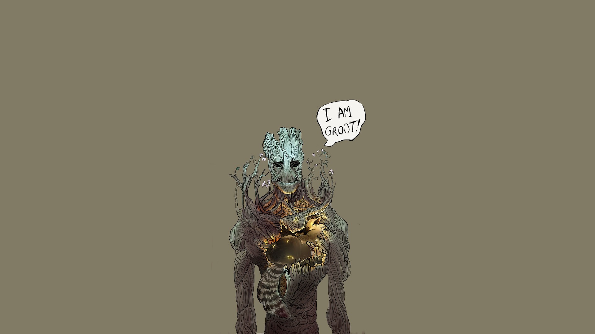 Guardians of the Galaxy Groot and Rocket Raccoon HD Wallpaper