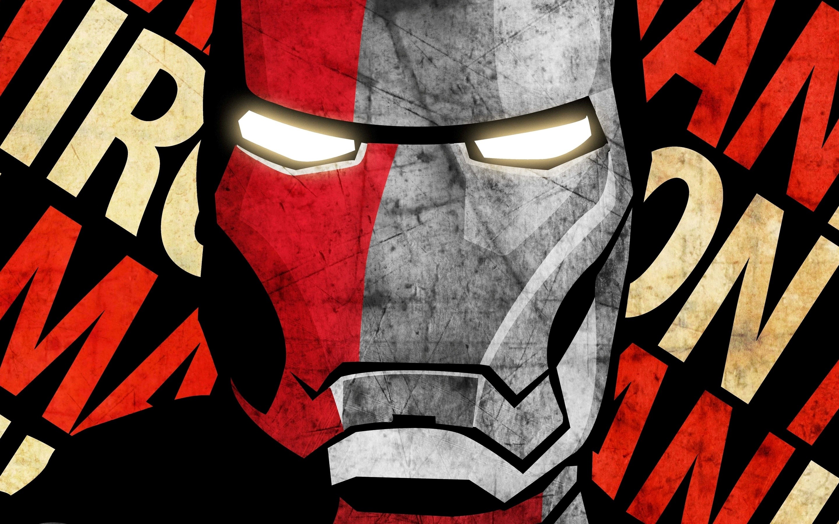 Iron Man Mask with Text HD Wallpaper