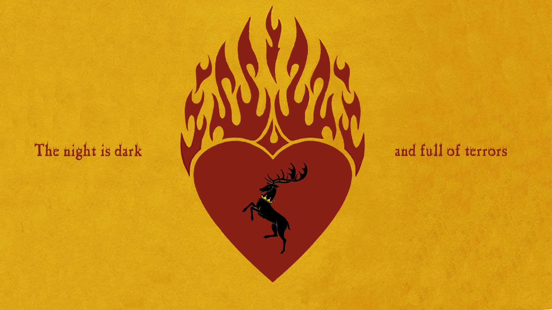 Game of Thrones Stag in Flames HD Wallpaper