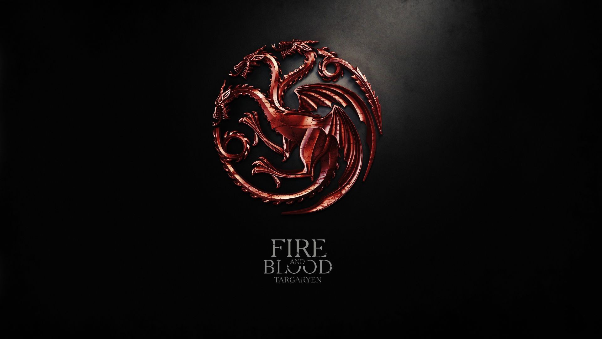 House Targaryen Fire and Blood Logo HD Wallpaper