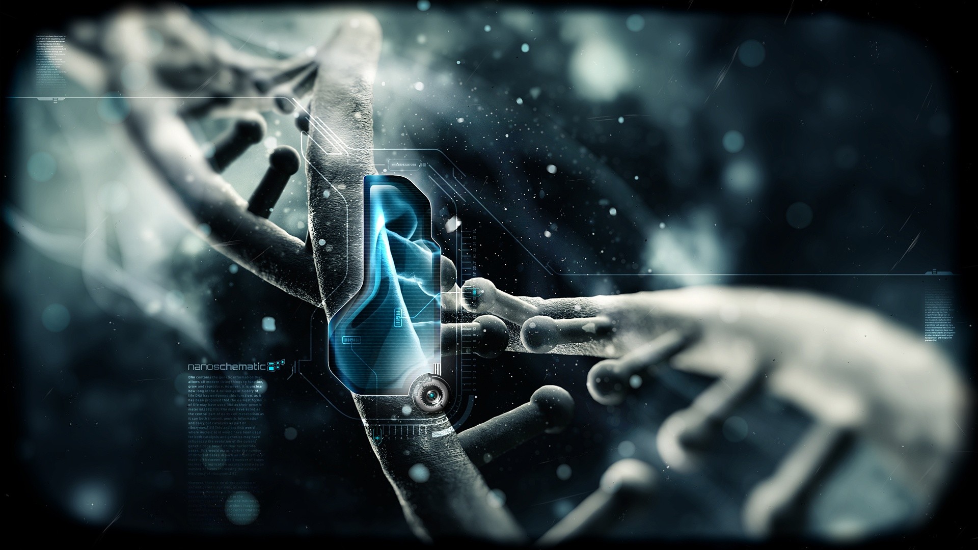 Abstract DNA Nanotechnology Schematic HD Wallpaper
