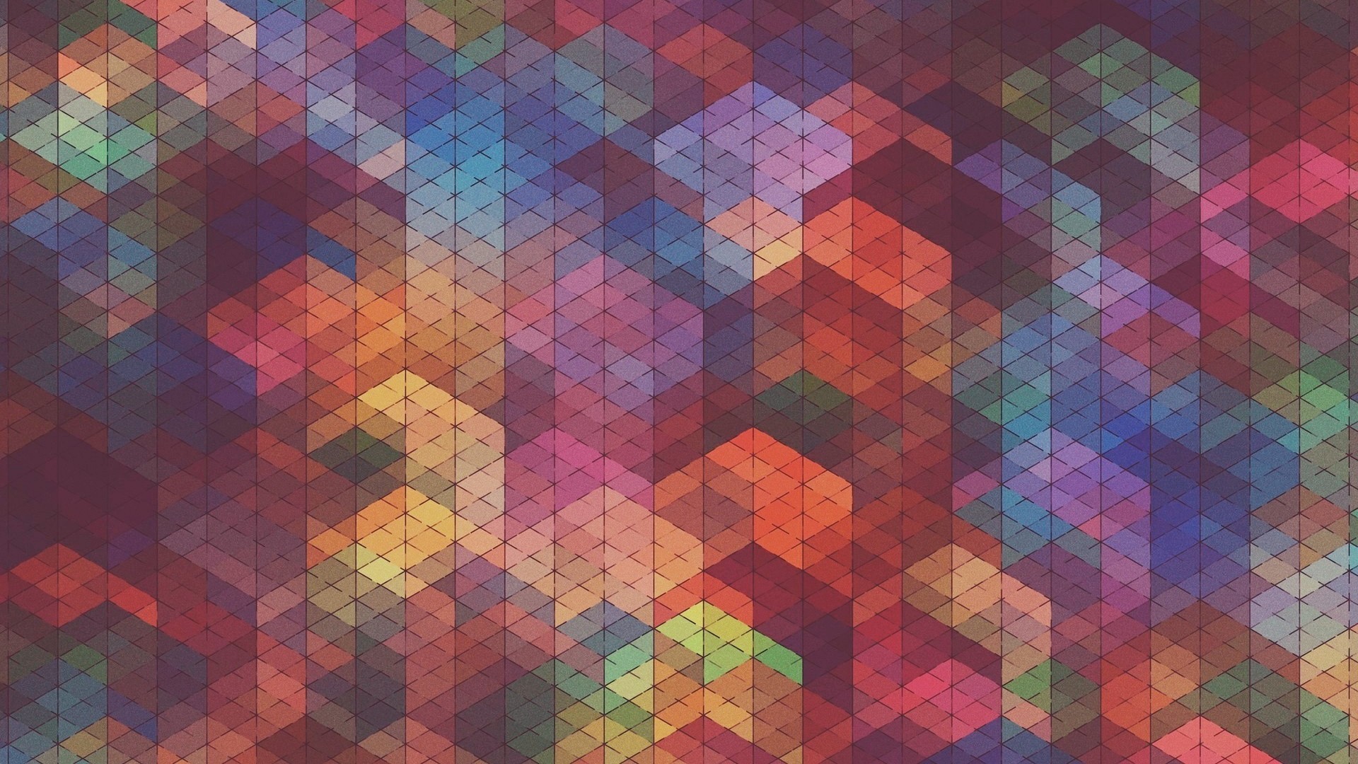 Abstract geometric pattern with colorful diamonds HD Wallpaper