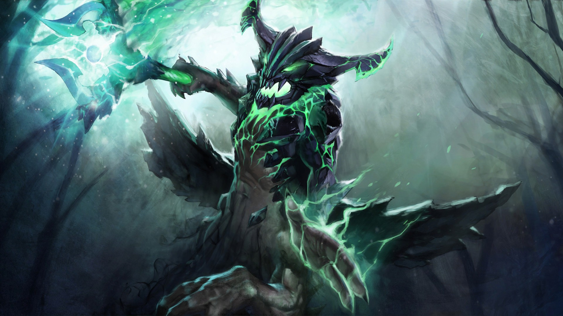 Enchantress from Dota 2 casting a spell HD Wallpaper