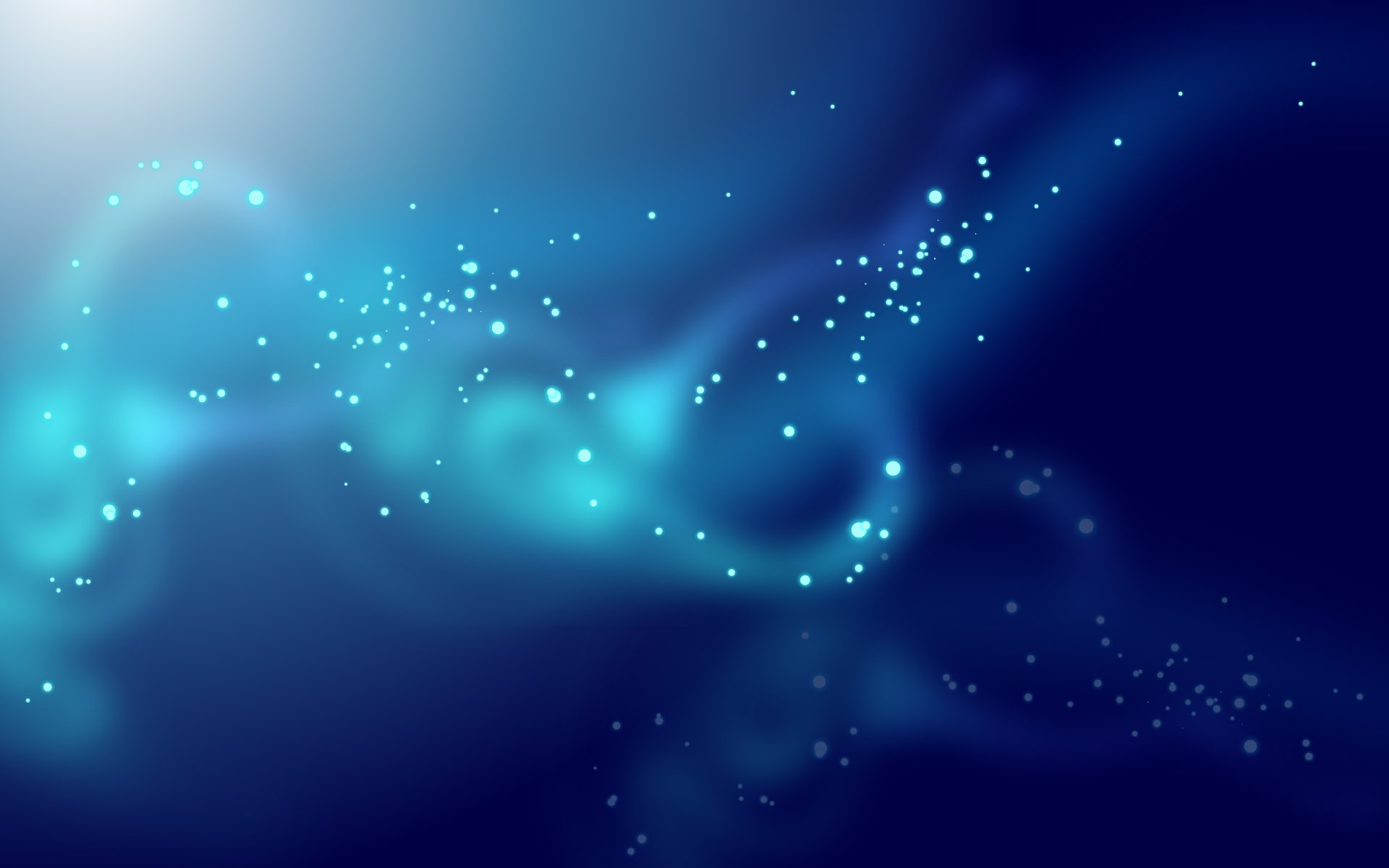 Abstract blue and cyan glowing particles and swirls HD Wallpaper