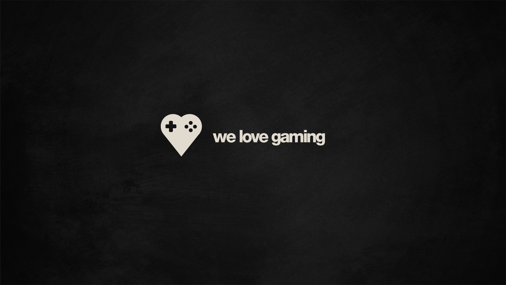 Heart controller with text "we love gaming" HD Wallpaper