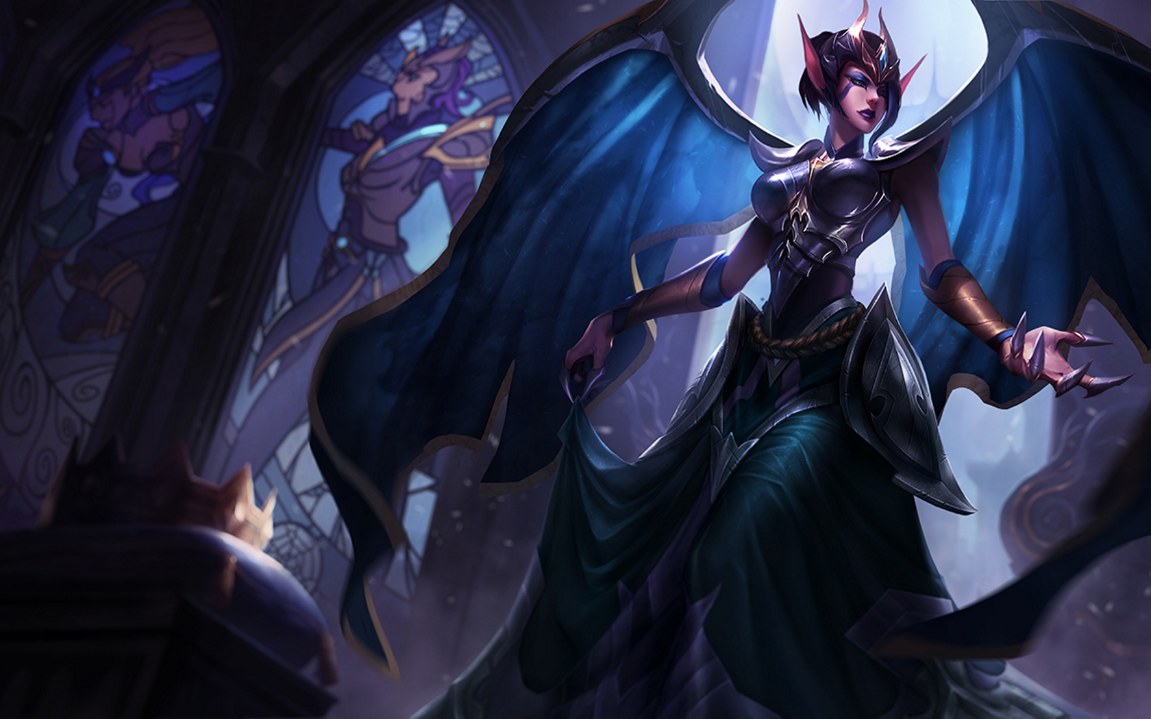 Morgana from League of Legends with wings HD Wallpaper