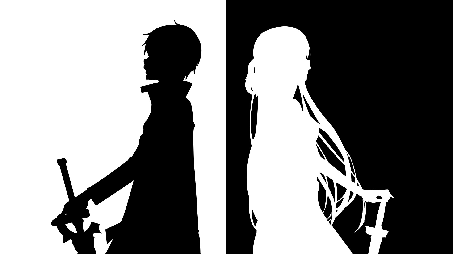 Kirigaya Kazuto and Yuuki Asuna from Sword Art Online HD Wallpaper