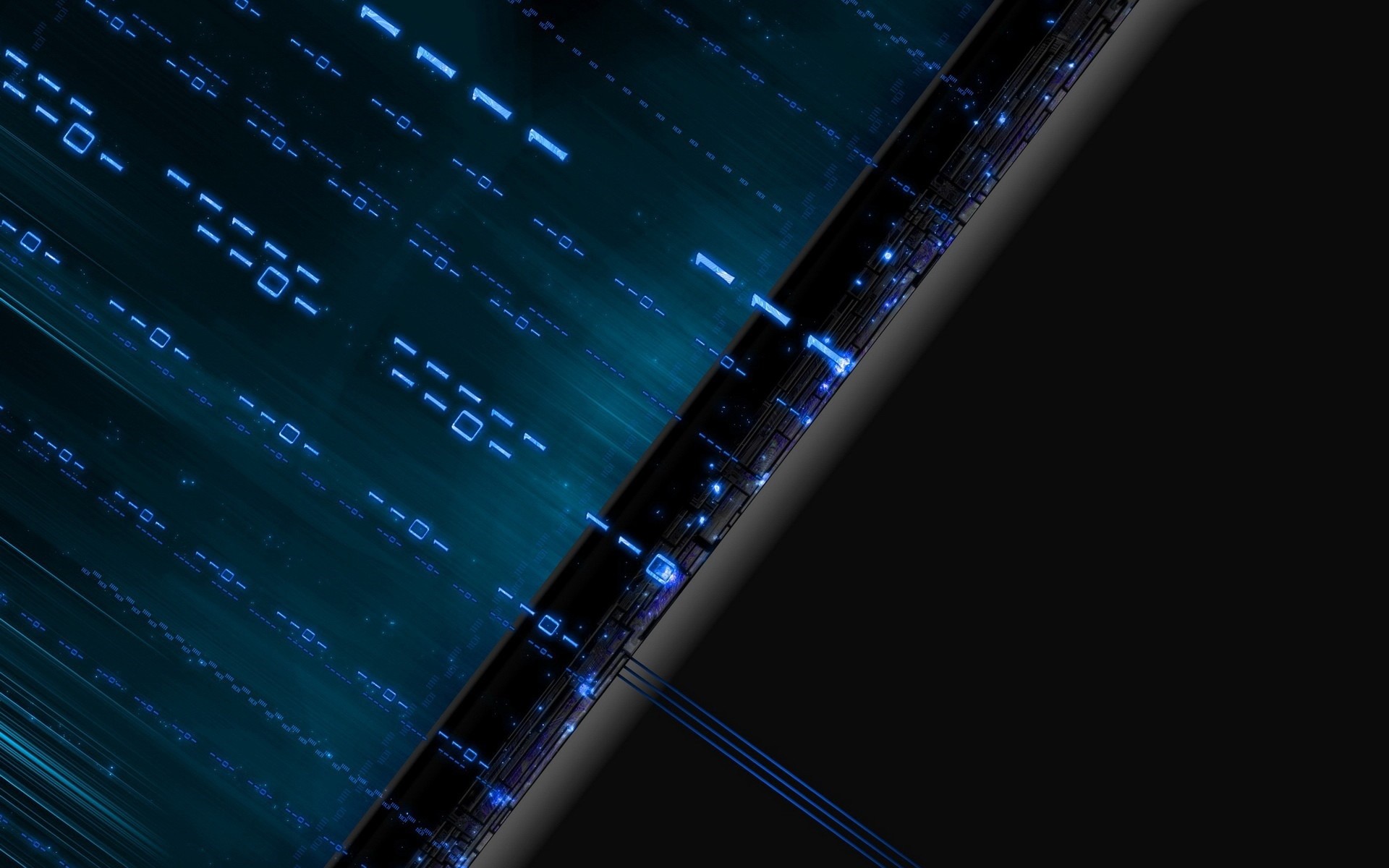 Digital art of binary code flowing HD Wallpaper