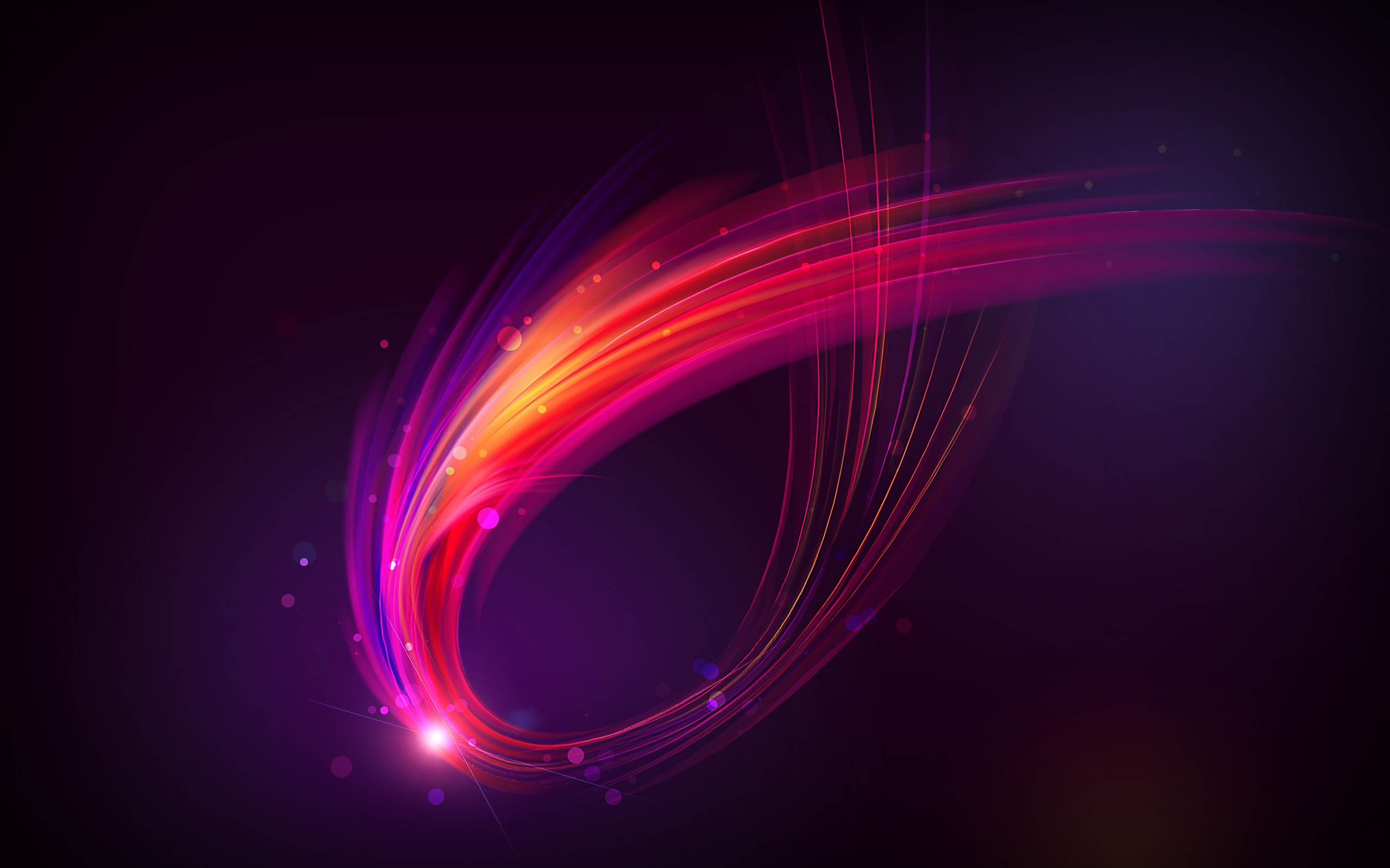 Abstract colorful light streaks on dark background HD Wallpaper