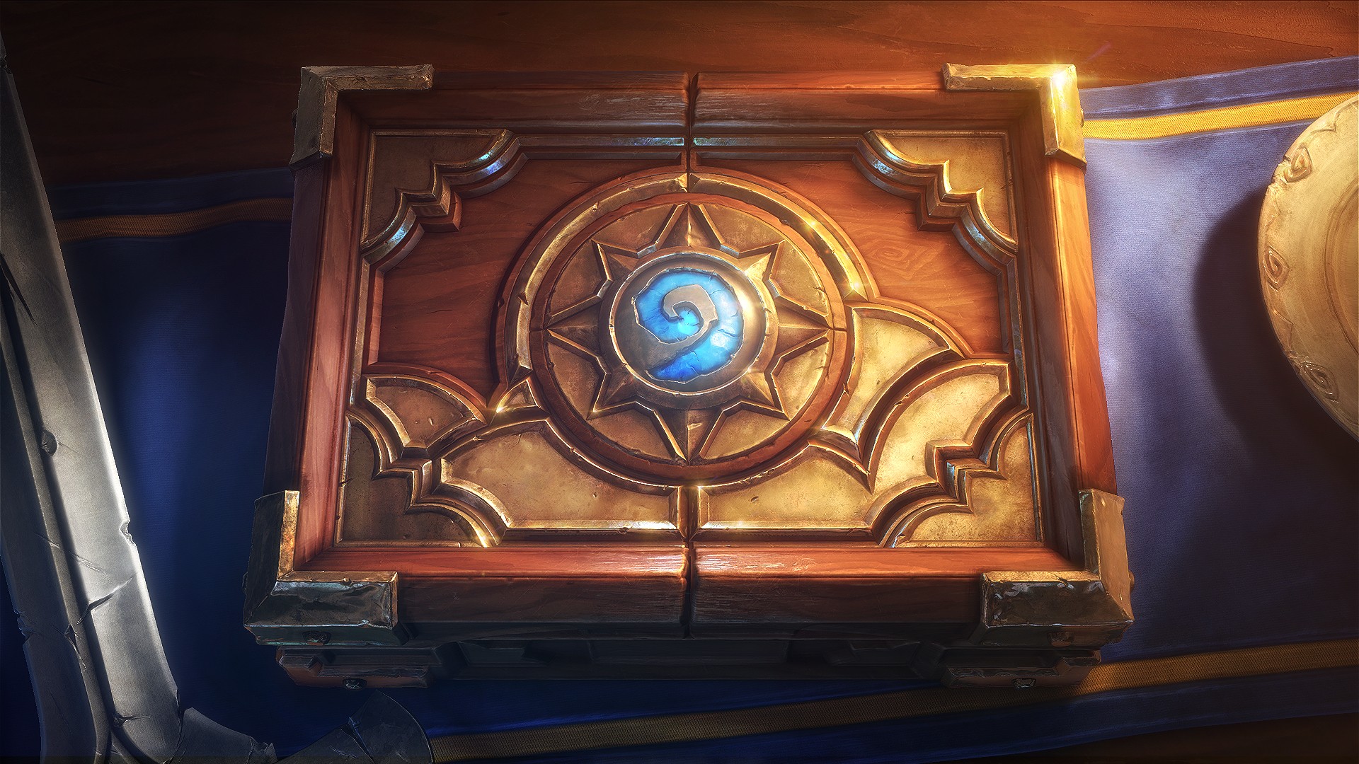 Hearthstone Chest with Sword HD Wallpaper