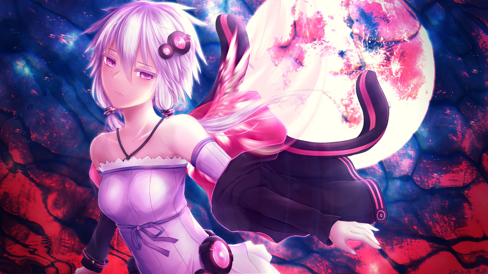 Yuzuki Yukari with Pink Hair and Wings HD Wallpaper
