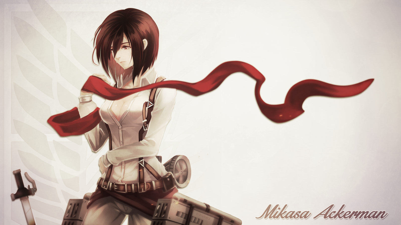 Mikasa Ackerman from Attack on Titan HD Wallpaper